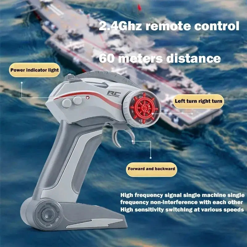 Aircraft Carrier Large Navigation Model Remote Control Ship Multi-direction Control Water Games Children's Toy Simulation Ship - ToylandEU