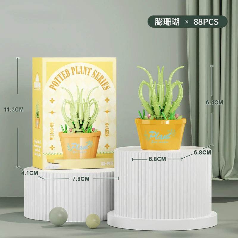 Premium Building Block Kit Flower Bouquet 3D DIY Home Decor - ToylandEU