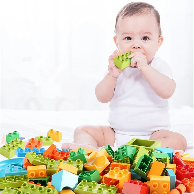 Maze Ball Path Building Blocks Set - 98 Piece Marble Race Educational Toy with Slow Slide Ladder and Funnel Track - Unisex Construction Kit