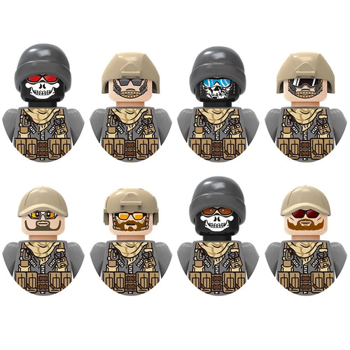 Military Army and Police Building Blocks Figures Set, including WW2 Soldier and SWAT Officer Toys ToylandEU.com Toyland EU