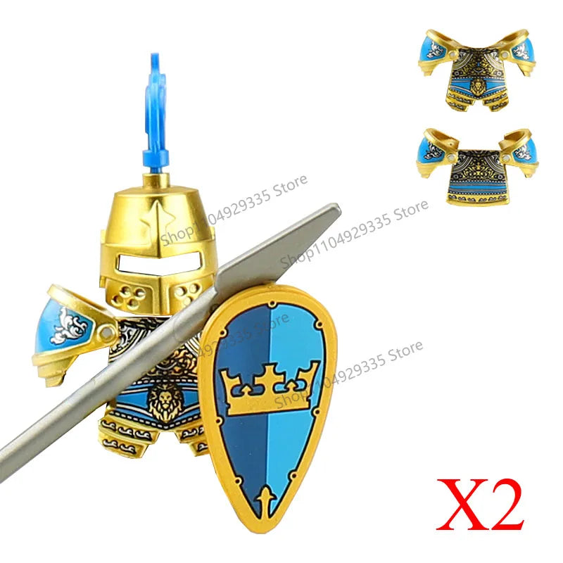 Micro Blocks | Medieval Knight Figures | Plastic Model Kit | Ages 14 Plus