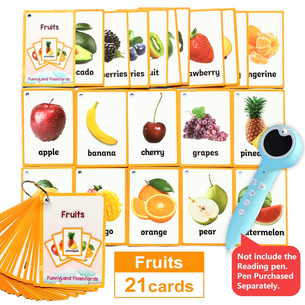 Kinder Baby English Learning Word Pocket Card Flashcard Montessori Learning Game Tool Words Table Game Gift for Kids Teach