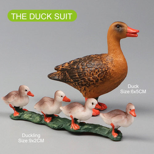 Realistic Farm Animal Set - Duck, Goose, Swan, Hen, Chicken, Dog, Cow Simulation Kit ToylandEU.com Toyland EU