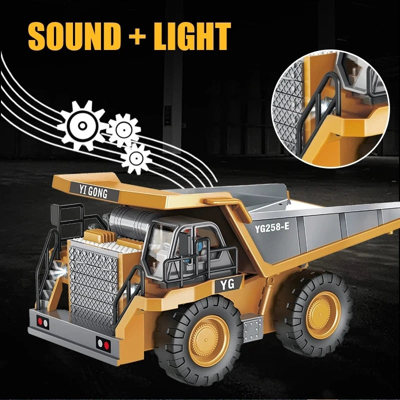 RC 1:24 9CH Alloy Dump Truck Car with Forklift