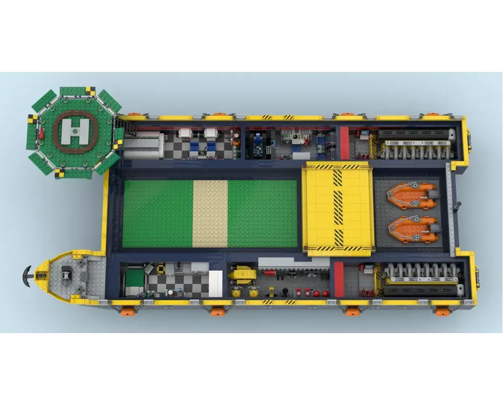 MOC City Catamaran Research Vessel Set Building Blocks Exploration Ships Transport Vehicles Collection Toys Gifts - ToylandEU