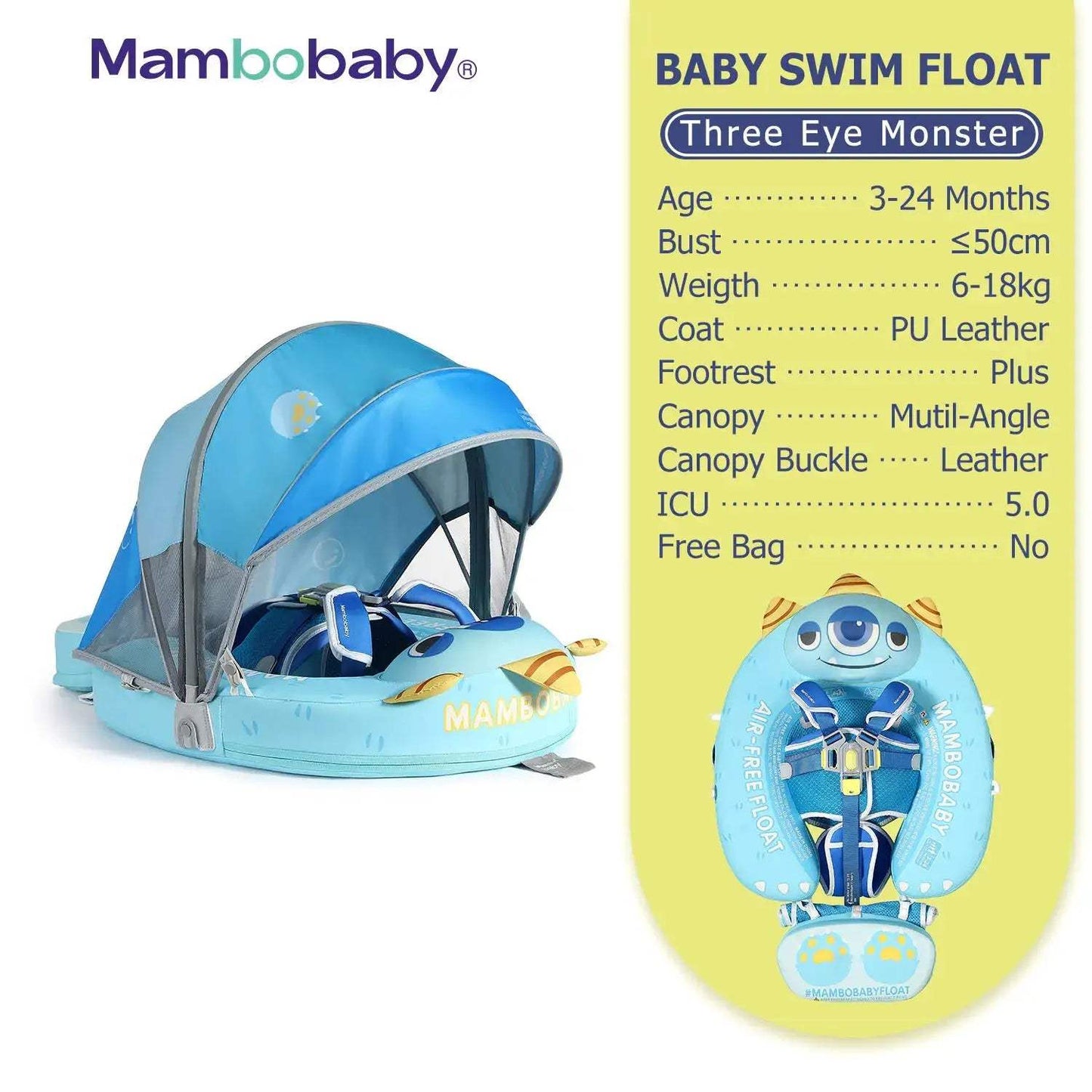 Mambobaby Baby Pool Float Vip 5 Dropshipping Blackproof Pool Mat For Infant Non-Inflatable Natation Buoy With Parasol Beach Toys - ToylandEU