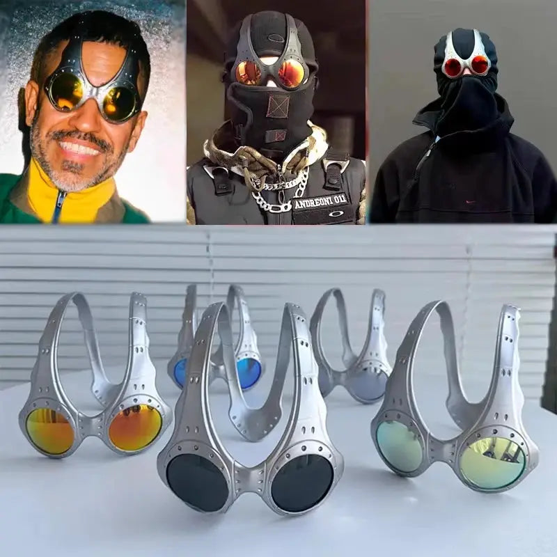 New Outdoor Over The Top Sunglasses Super Large Shaped Y2k Head Men And Women Sports Glasses Personalized Cycling Accessories - ToylandEU
