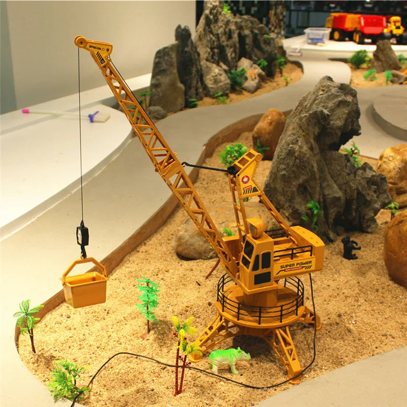 Kids' 6-Channel Radio Remote Engineering Crane with Light and Sound Effects - ToylandEU