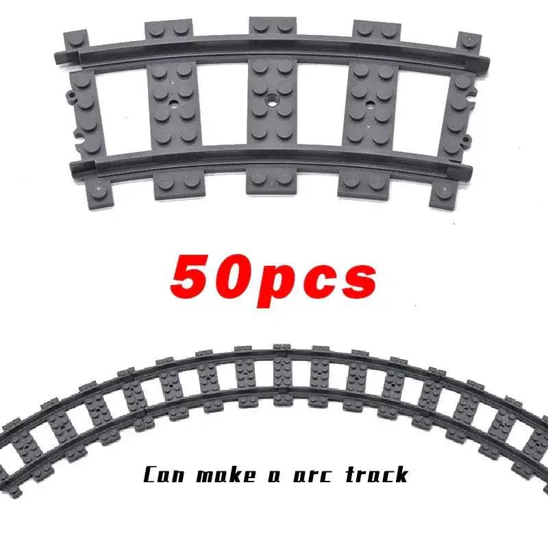 Flexible Train Tracks and Forked Crossing for Lego Compatible Blocks - ToylandEU
