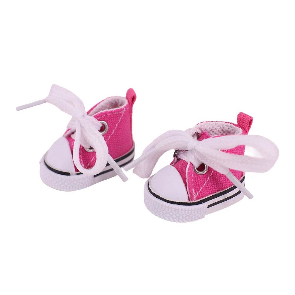 3.8cm Doll Canvas Leather Shoes For Labubu 17cm Doll - ToylandEU