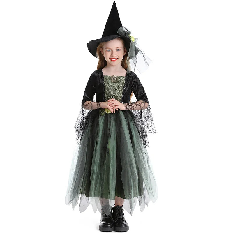 Girls' Spellbinding Sorceress Costume Set - Perfect for Halloween, Cosplay & Carnival Magic