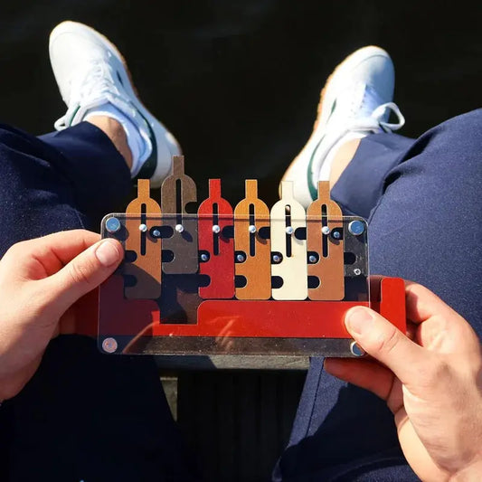 Colorful Wooden Waiter's Tray High-Difficulty IQ Maze Puzzle Ball Rolling Brain Teaser Adults Kids Educational Intellectual Game - ToylandEU