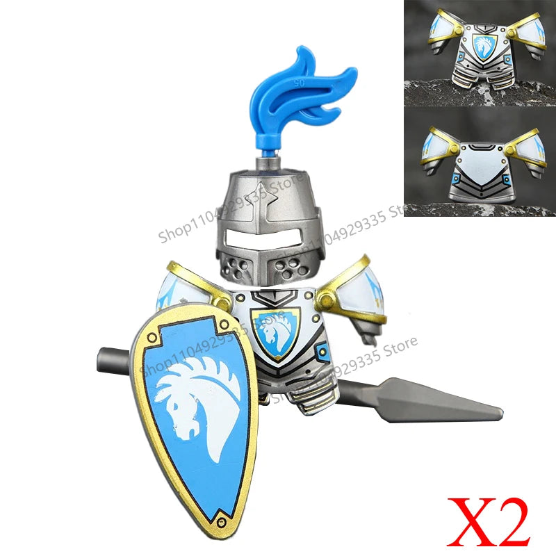 Micro Blocks | Medieval Knight Figures | Plastic Model Kit | Ages 14 Plus
