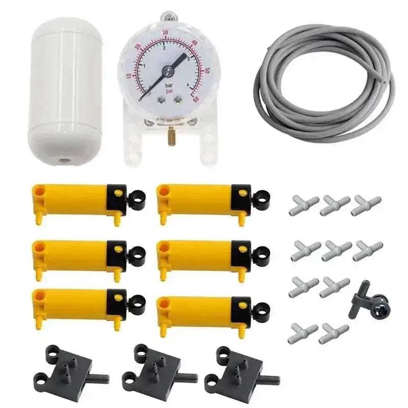 MOC Technical Hose Air Pump Tank Push Rod Putter Switch Piston Compatible With Legoeds Pneumatic Parts - ToylandEU