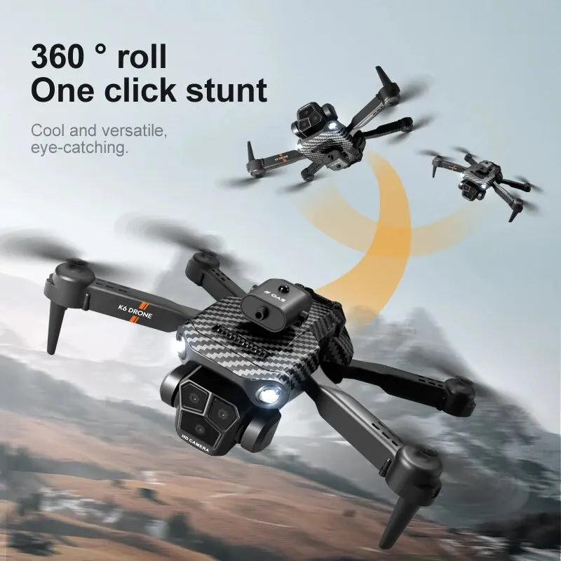 New K6Max Mini Drone Professinal Three Cameras Wide Angle Optical Flow - ToylandEU