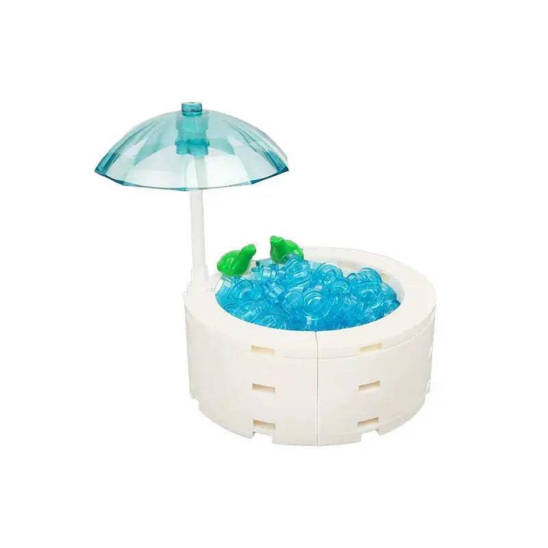 MOC City Series Scene Building Blocks Flower Shop Garden white poplar Men's restroom DIY Kids Toys Park Bench Street Lamp Toys - ToylandEU