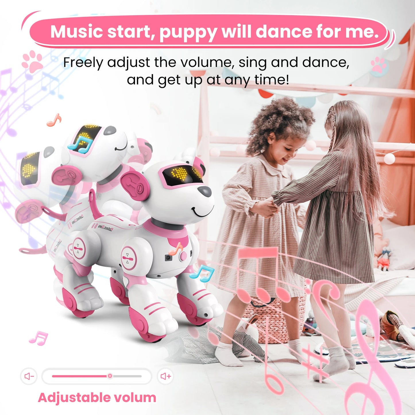 Interactive Smart Robot Dog with Remote Control & Stunt Features