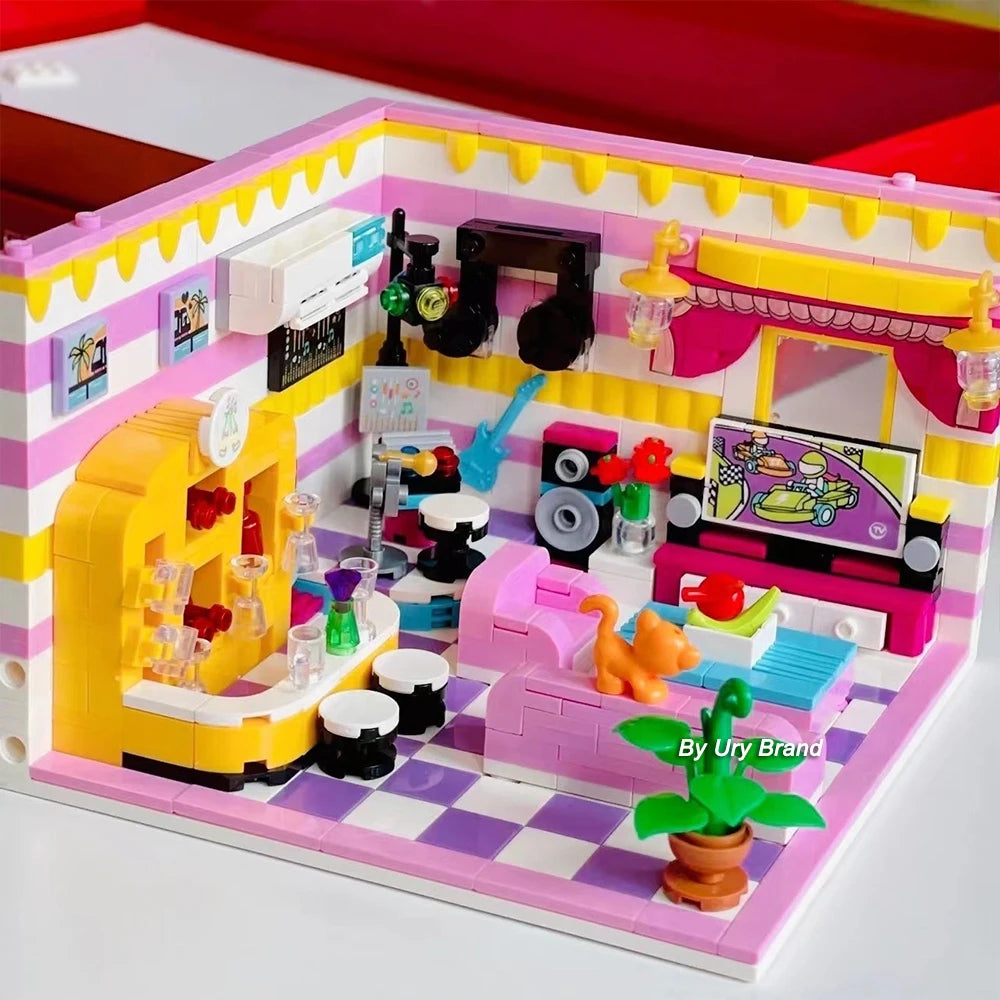 Friends Mini Bricks Girls Bedroom Morden Princess Set Playground House - ToylandEU