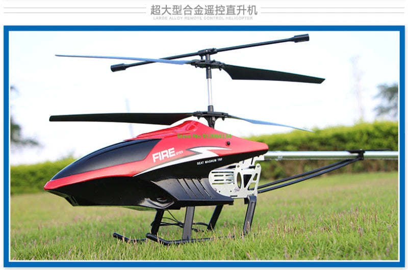 RC 150M Remote Control Large Alloy Electric Helicopter Drone Toy with LED Lights and Anti-Fall Design