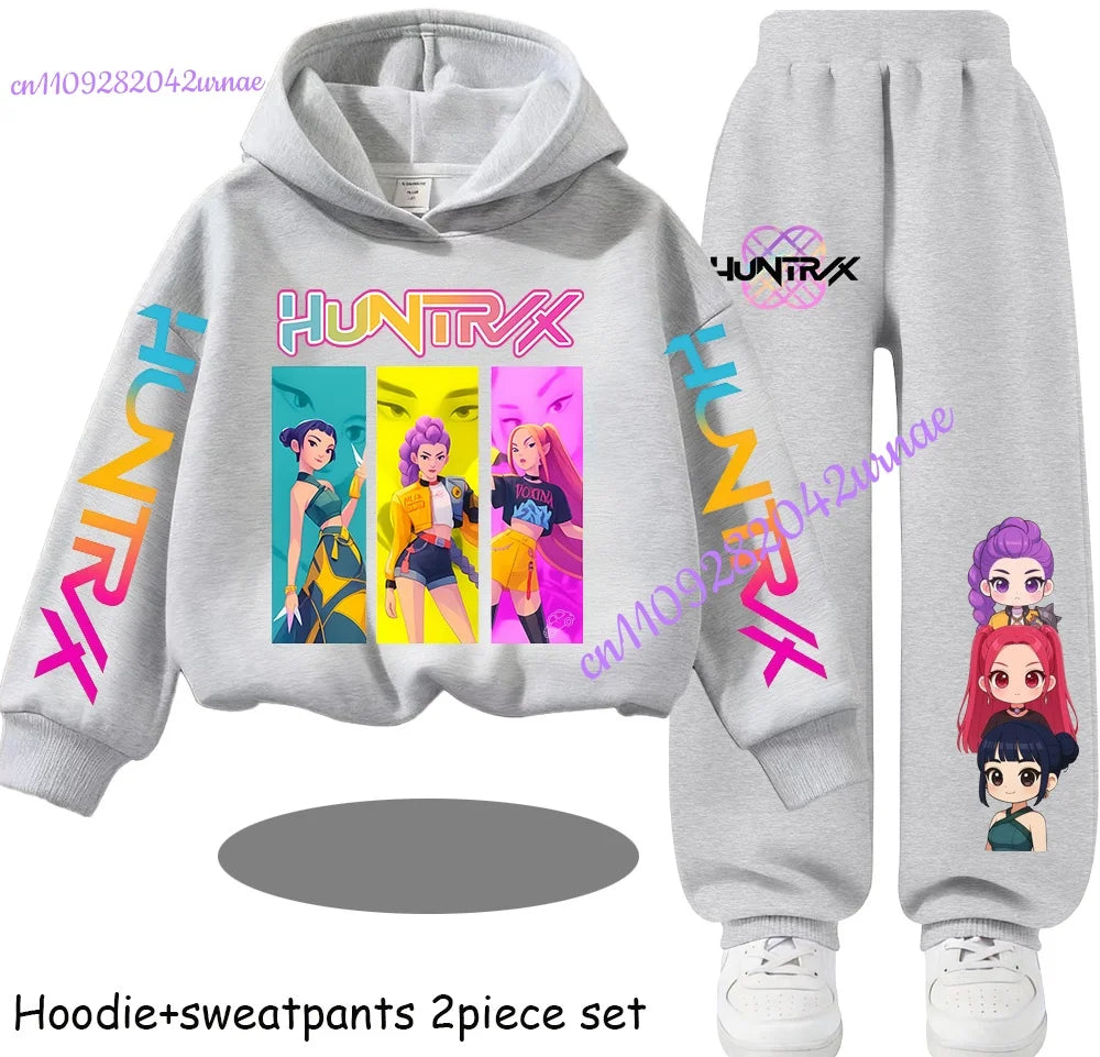 Kids Hoodie Set | Smooth Polyester Blend | Easy Care Casual Wear | Youth 7-13