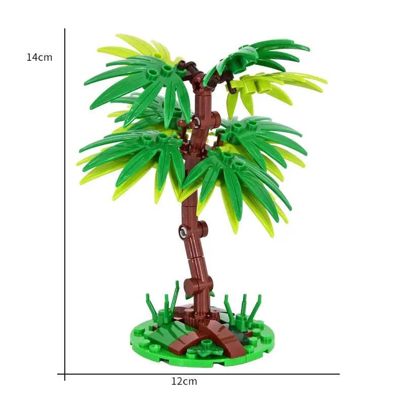 MOC City Series Scene Building Blocks Flower Shop Garden white poplar Men's restroom DIY Kids Toys Park Bench Street Lamp Toys - ToylandEU