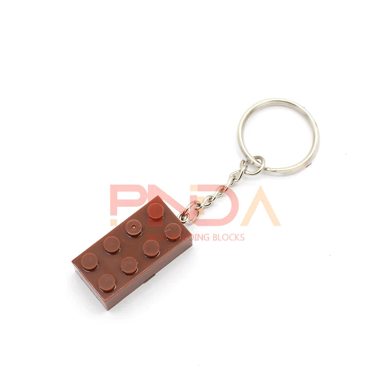 MOC Key Chain Bricks | 10 Pcs Pack | 2X4 Compatible Plates | Kids Craft Set