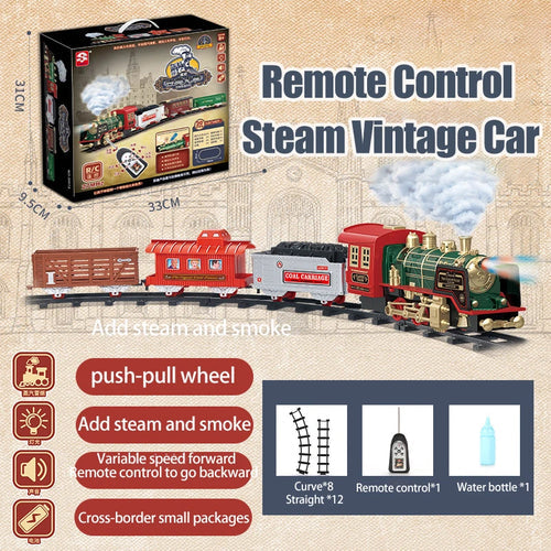 Retro Electric Steam Train Model with Variety Railcar ToylandEU.com Toyland EU