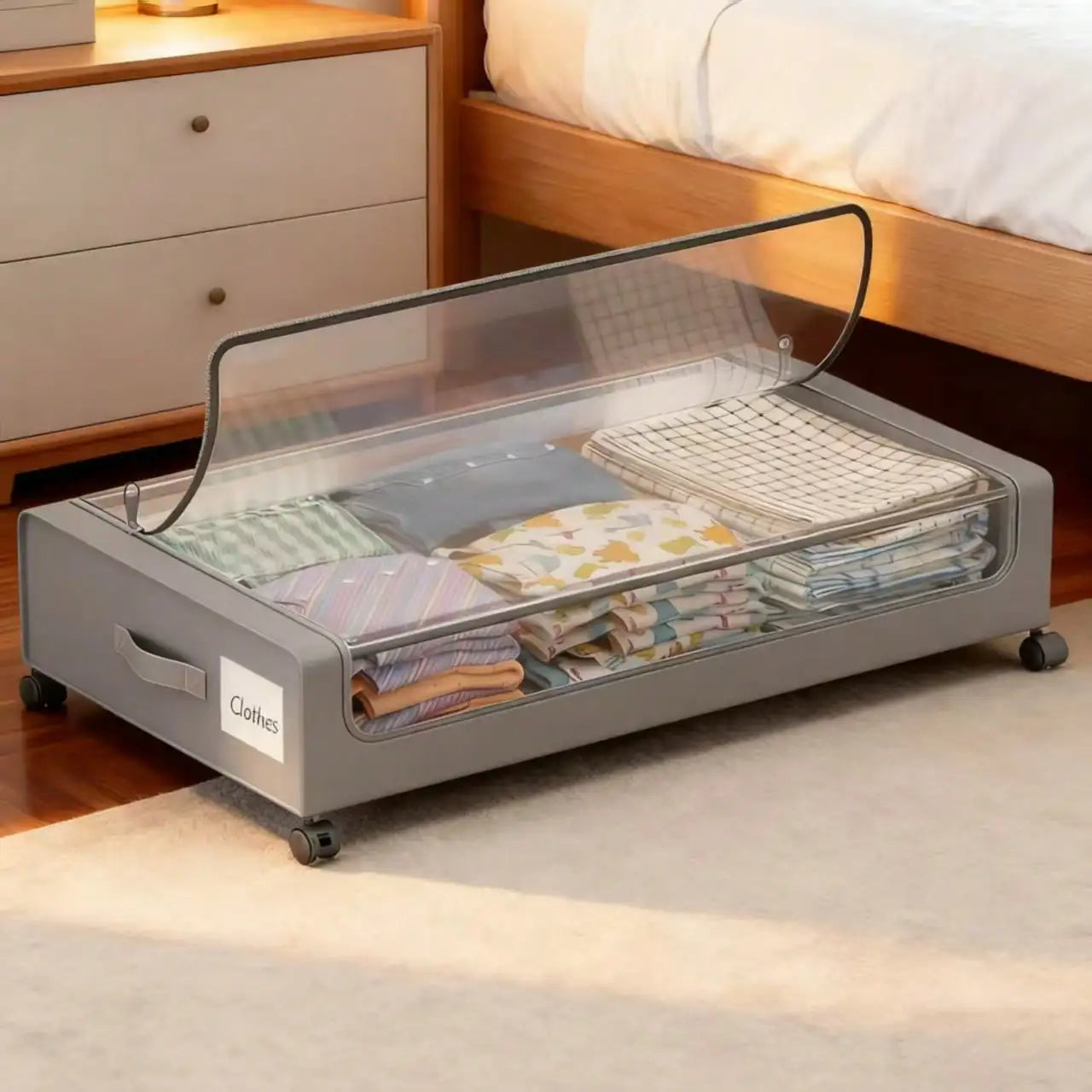 Under Bed Bins | Wheeled Zipper Lid | Toylandeu™