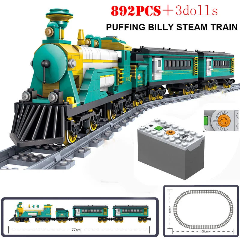 City Train Tracks Building Blocks Kit For Kids DIY Creativity