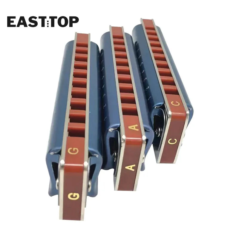 EASTTOP T008K-3 New Harmonica Brass Reedplates Phosphor Bronze Reeds Toyland EU