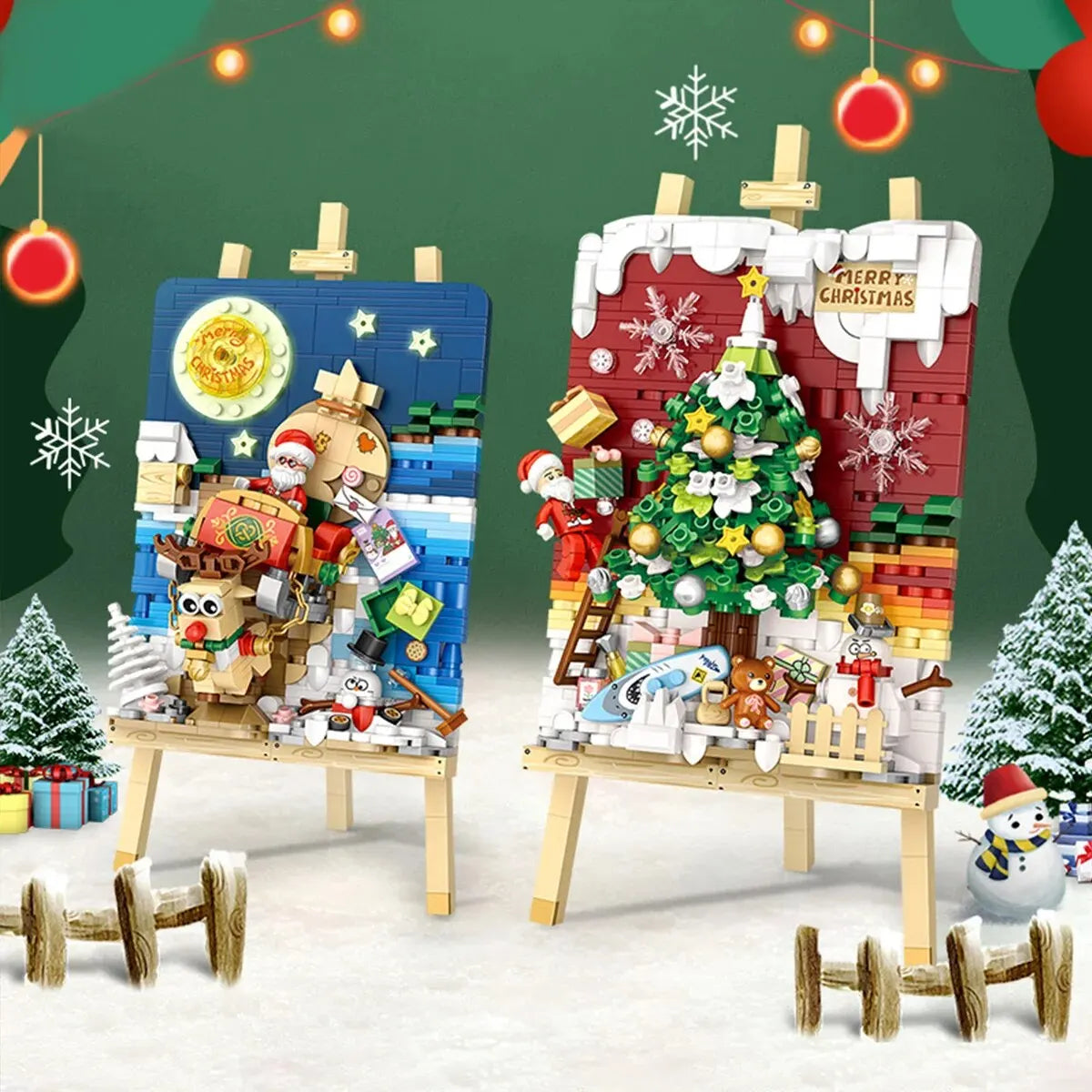 Stereoscopic Building Blocks Christmas Tree Decoration - ToylandEU