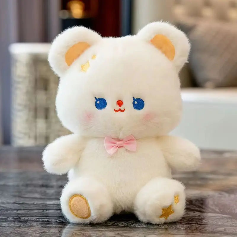 Cute Doll Bear Bunny Doll White Children's Plush Toy Bow Tie Bear Doll - ToylandEU