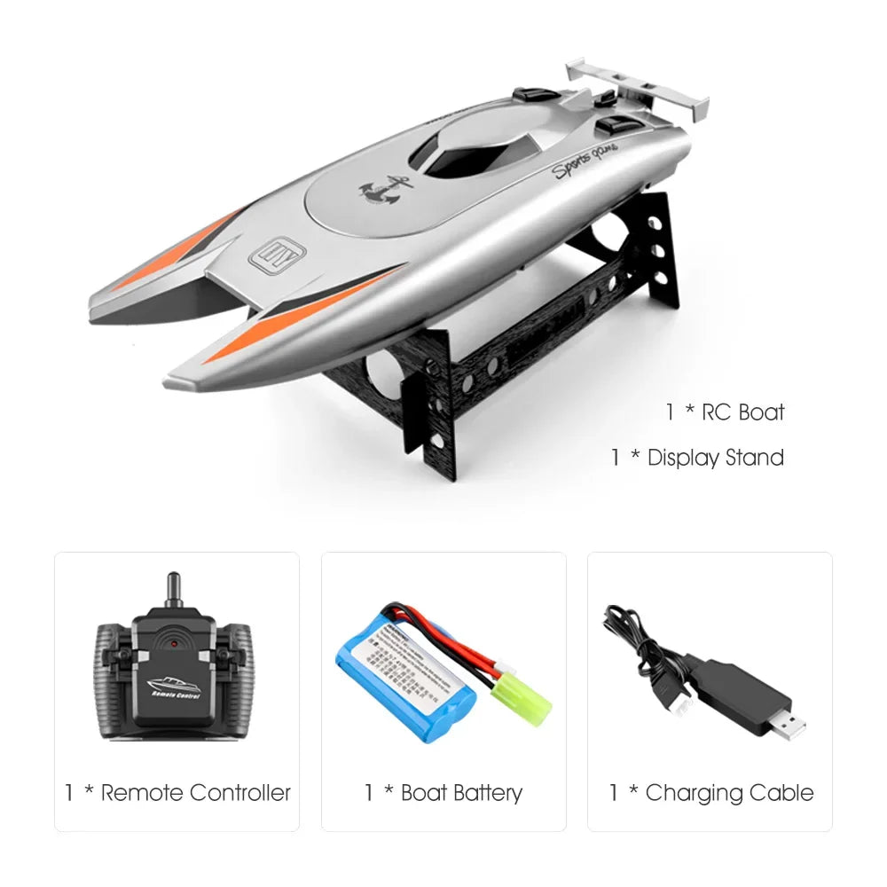 RC Boat | 30km/h Dual Motor | 2.4GHz Waterproof | 20mins Battery