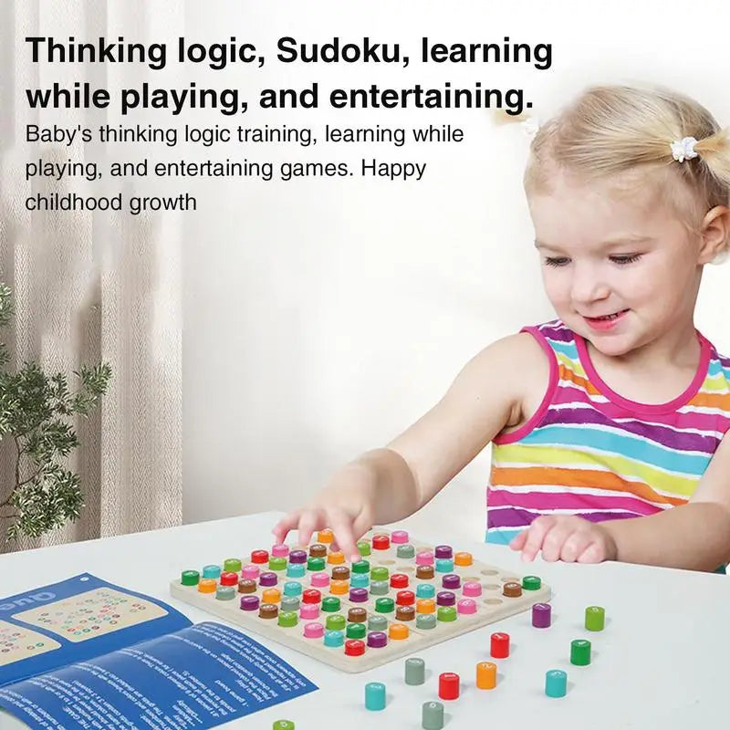 Sudoku Game Board Rainbow Brain Teaser Desktop Toys Number Thinking
