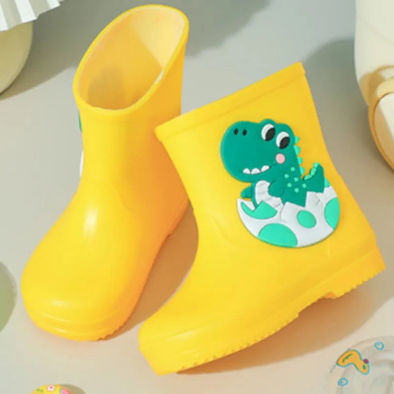 Children's Rain Boots | Anti-Slip | Dinosaur Cartoon Style | Unisex Youth