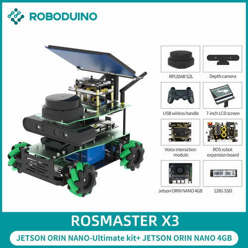 ROSMASTER X3 ROS2 Educational Robot Car Automation Kit With Mecanum Toyland EU