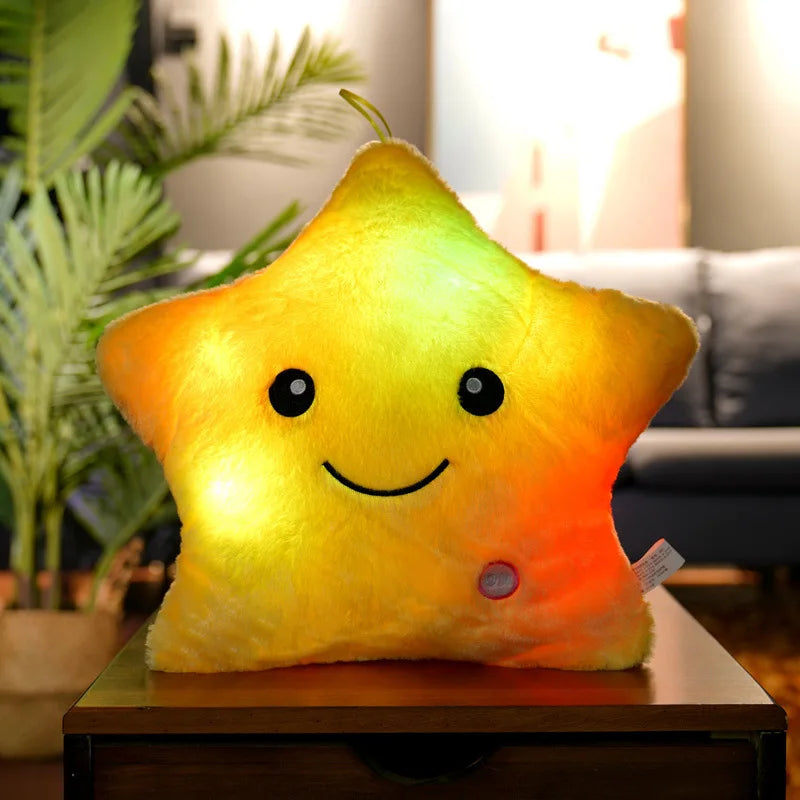 Colorful LED Twinkle Star Luminous Pillow - Comforting Night Companion - ToylandEU