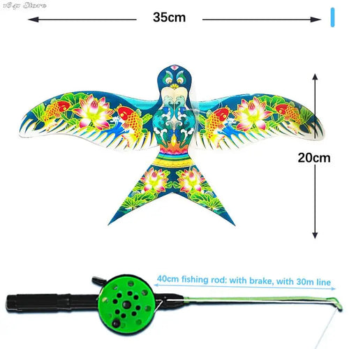 Colorful  Kite Set for Children with Butterfly and Eagle Design Toyland EU