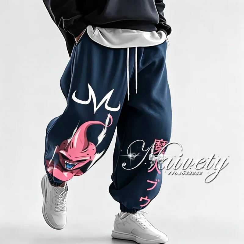 Dragon Ball Joggers | Kame Symbol Print | Quick Dry | Plus Size Adults Kids