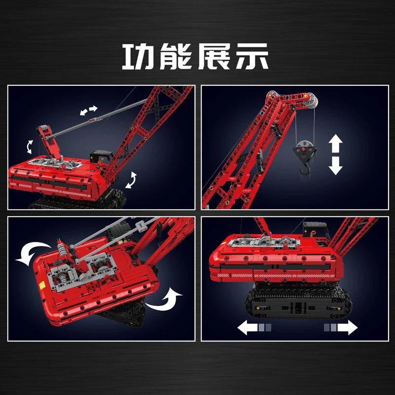 Remote-Controlled Liebherr Crawler Crane Building Set for Kids & Teens