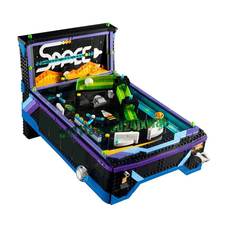 Building Block Set | Space Arcade Pinball Machine Model | Lego Compatible ABS