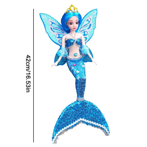 Princess Mermaid Doll with Poseable Sequin Fishtail Skirt ToylandEU.com Toyland EU