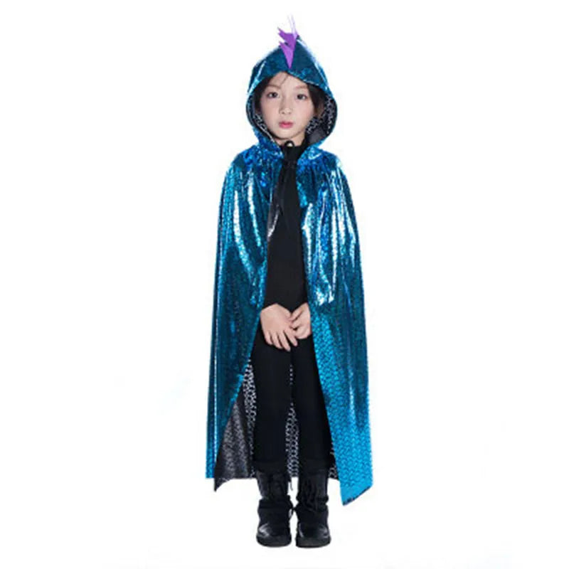 Dinosaur Hooded Cloak for Kids - Ideal for Halloween & Playtime Fun!