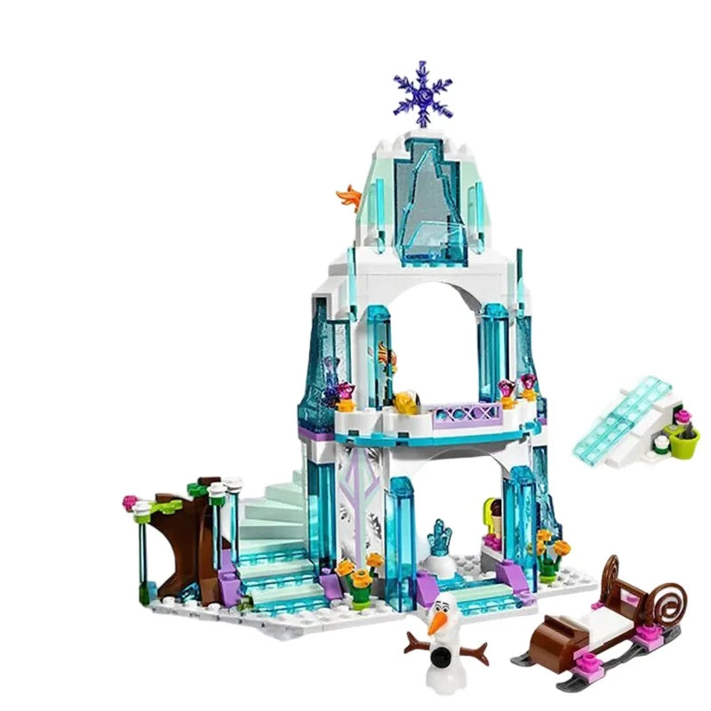 Lego Compatible Blocks | Frozen Ice Castle | Small Blocks | Mini Figure Included