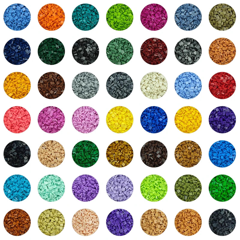 Smooth 1x1 Building Blocks | MOC Pixel Particles | DIY Kids Set