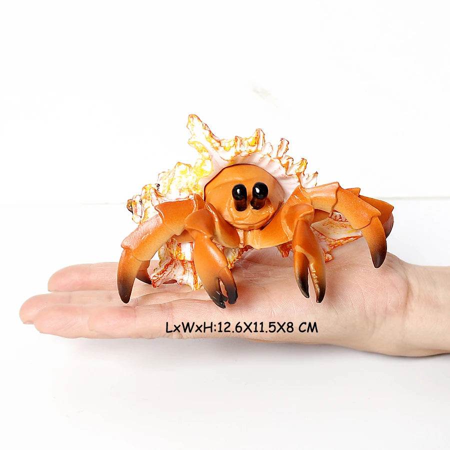 Realistic Sea Life Figurines Hermit Crab King Crab Display - ToylandEU