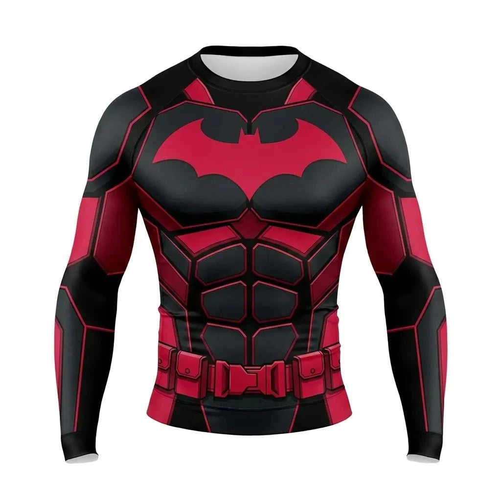 Batman 3D Printed Breathable Quick Dry Long Sleeve T Shirt