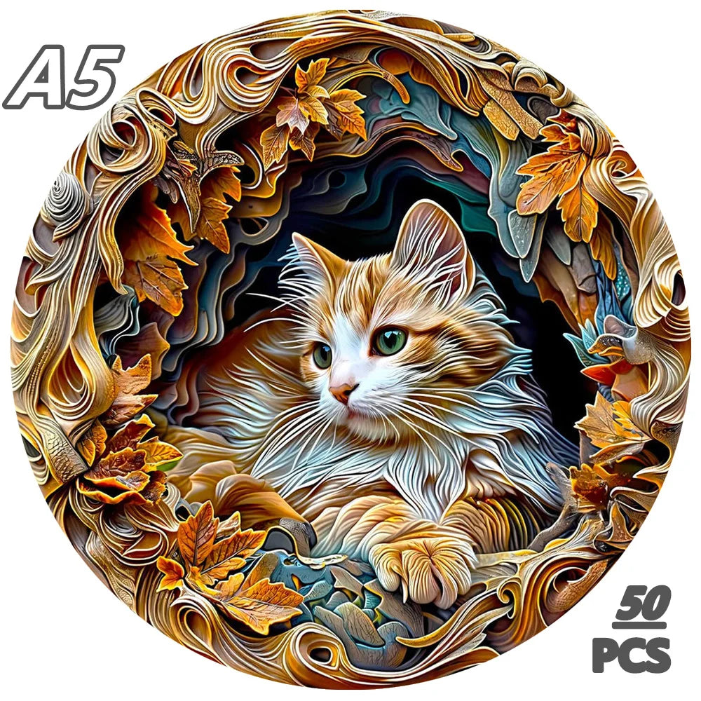 3D Wooden Jigsaw Puzzle | Tiger Pattern | Age 12 And Up | Birthday Gift