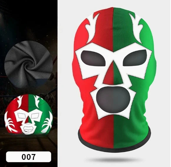 Wrestling Mask | Polyester Lycra Fabric | Printed Design | One Size