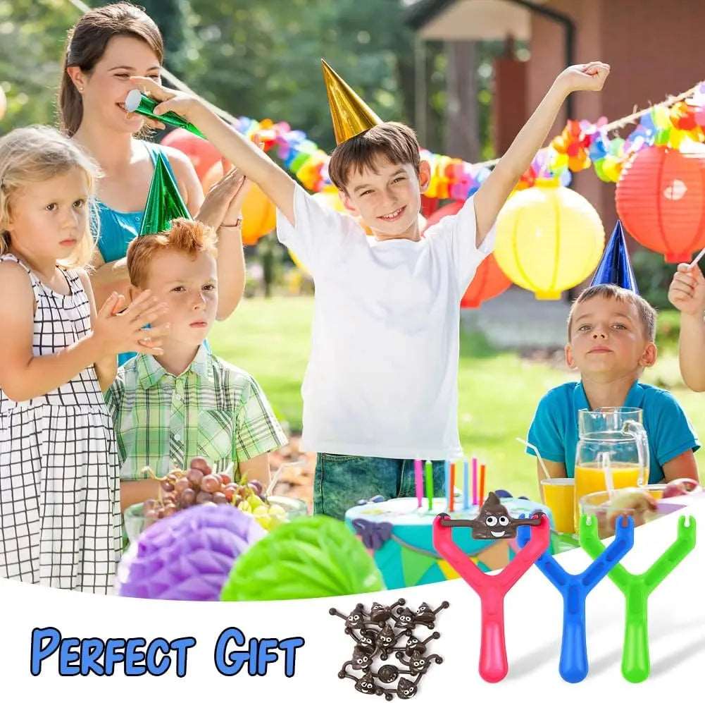 12pcs Mini Rubber Slingshot Poop Slingshot Toy Flying Poop Toys - ToylandEU